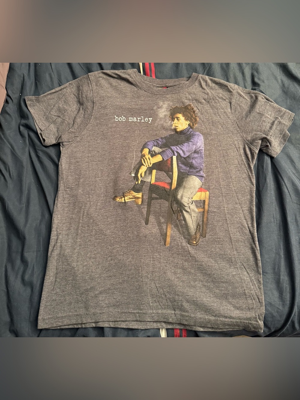 Bob Marley Graphic Tee - Heather Gray